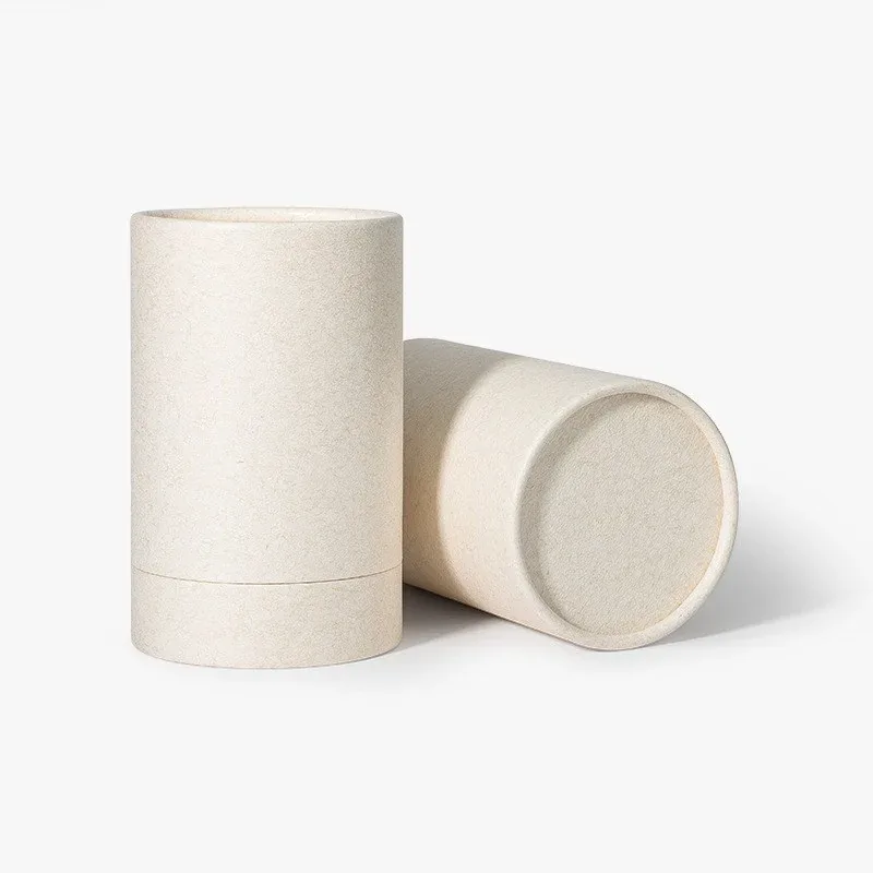 Custom Ivory Paper Tube with Lift-Off Lid
