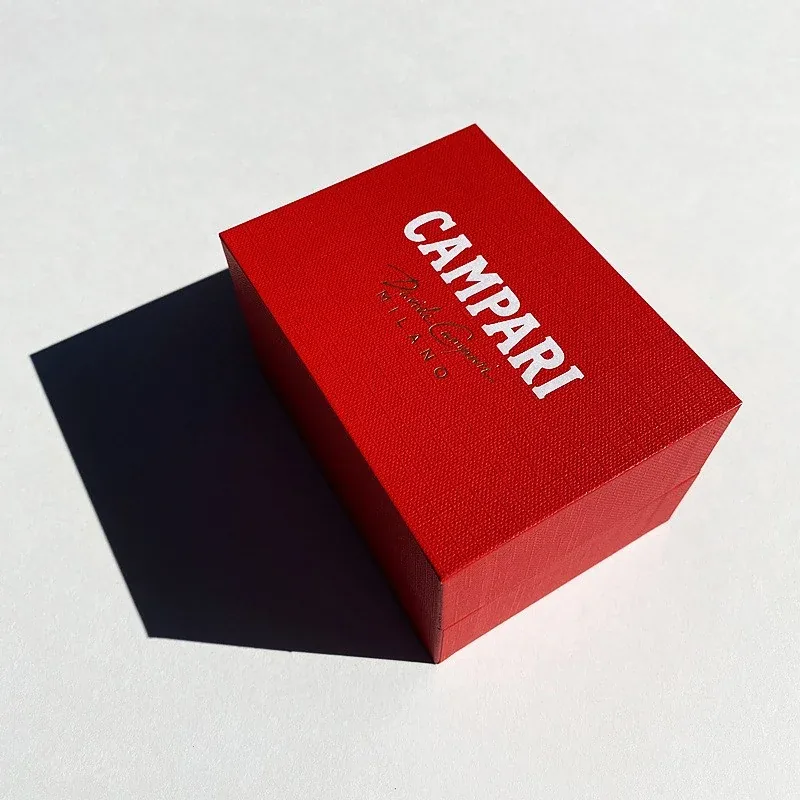Custom Red Square Gift Box with Dark Base