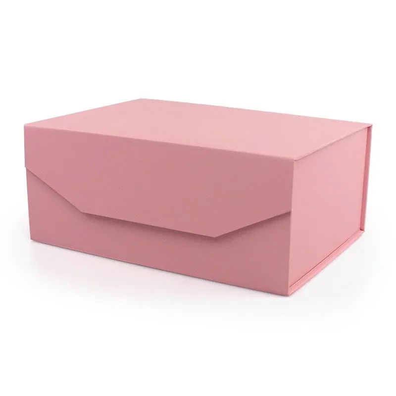 Custom Gray Gift Box with Envelope-Style Flap view 2