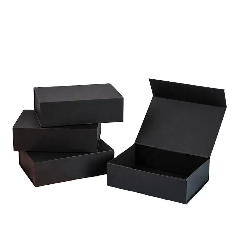 Custom Black Magnetic Gift Box Size Collection
