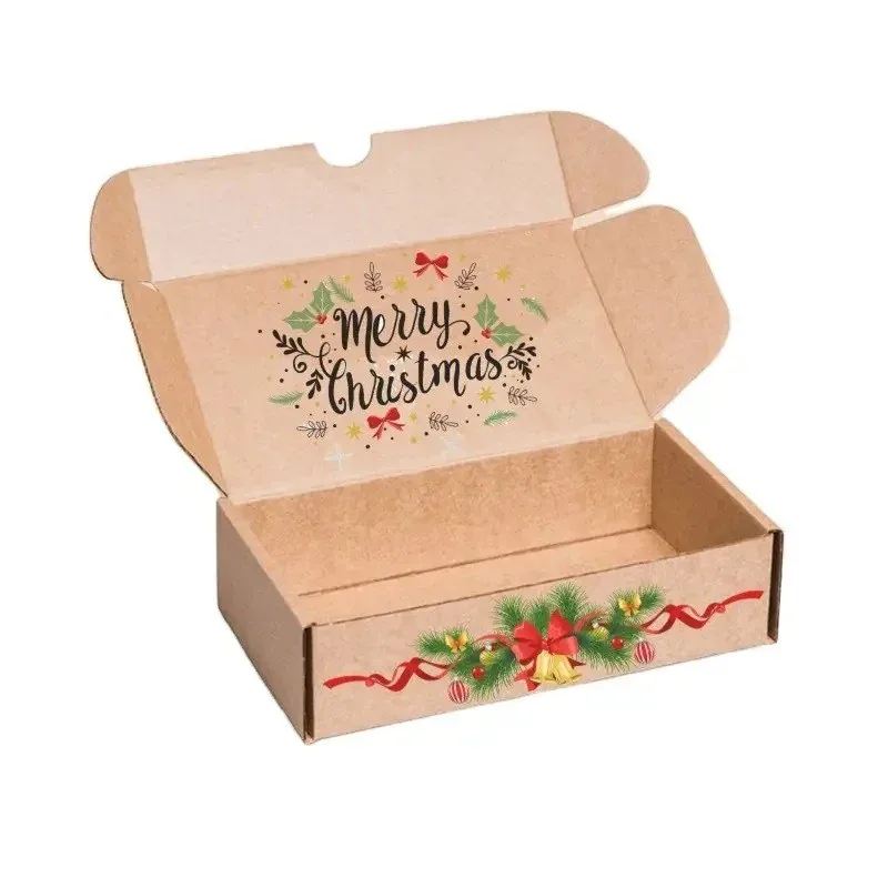 Custom Kraft Holiday Mailer with Floral Interior