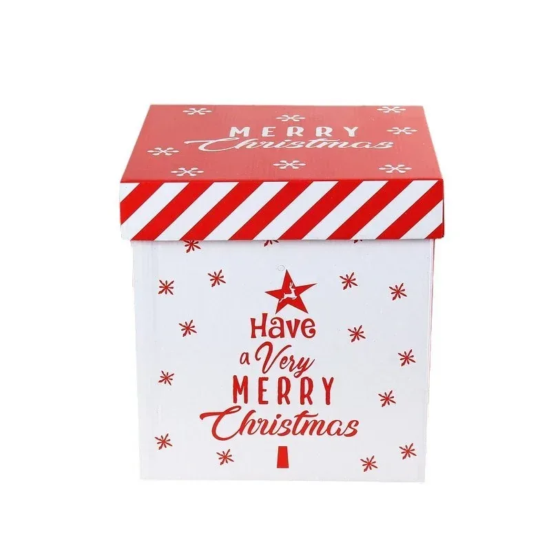 Custom Festive Square Gift Box with Lift-Off Lid view 2