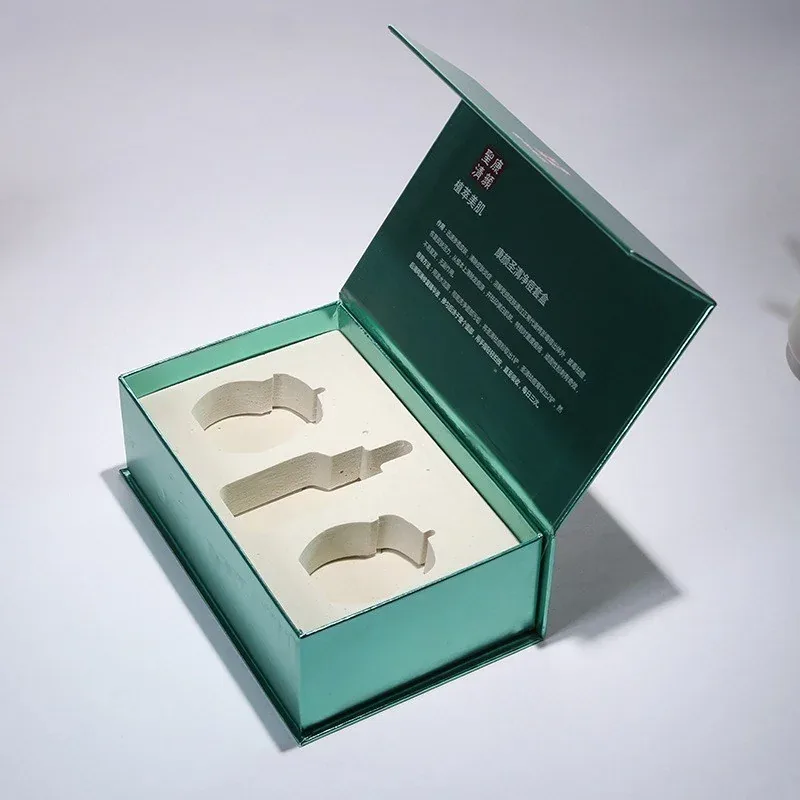 Custom Green Magnetic Gift Box with Shaped Insert
