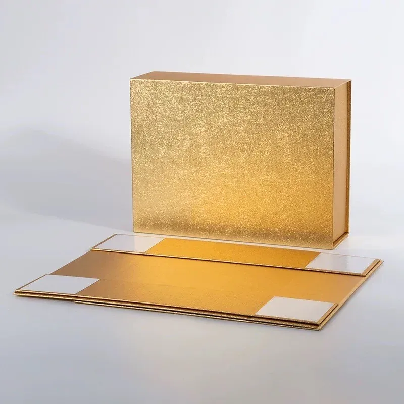 Custom Blue Flat-Folding Gift Box view 3