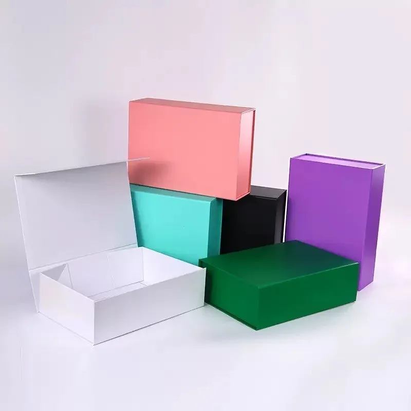 Custom Solid-Color Folding Gift Box Collection