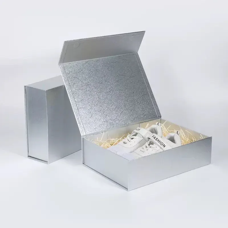 Custom Silver Patterned Magnetic Gift Box