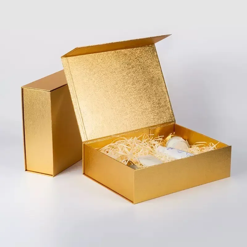 Custom Gold-Interior Hinged Gift Box
