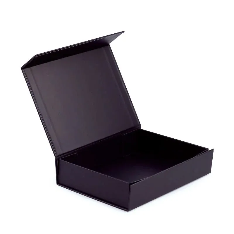 Custom Black Clamshell Gift Box