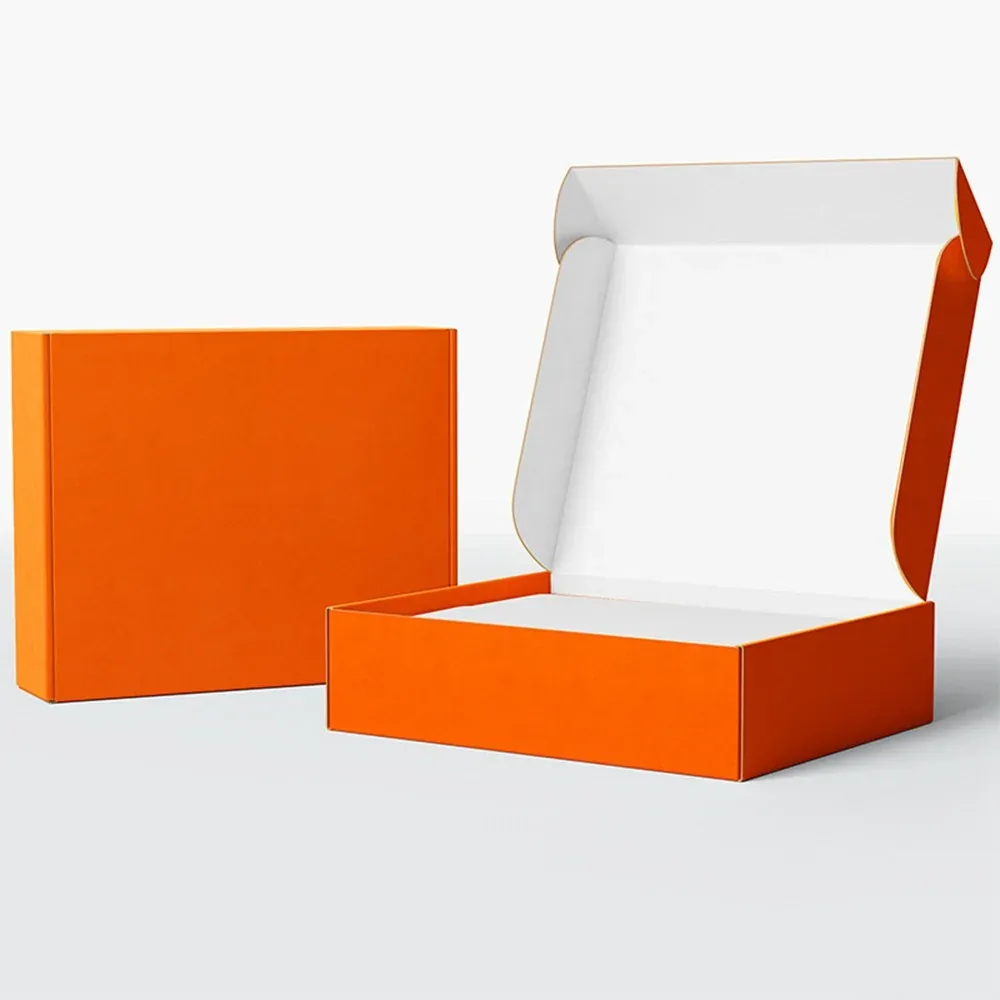 Custom Orange Mailer Box with White Interior