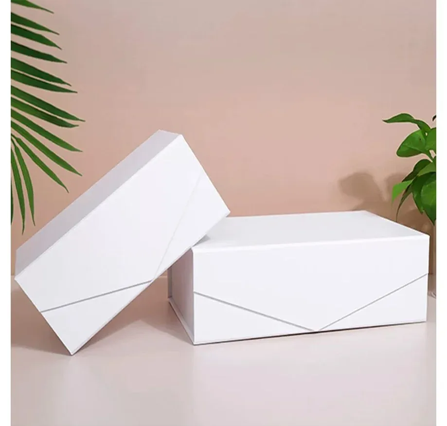 Custom White Fold-Flat Magnetic Gift Box