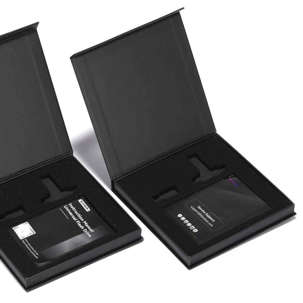 Custom Black Hinged Box with Fitted Electronics Insert