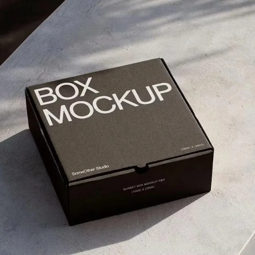 Custom Black Printed Mailer Box