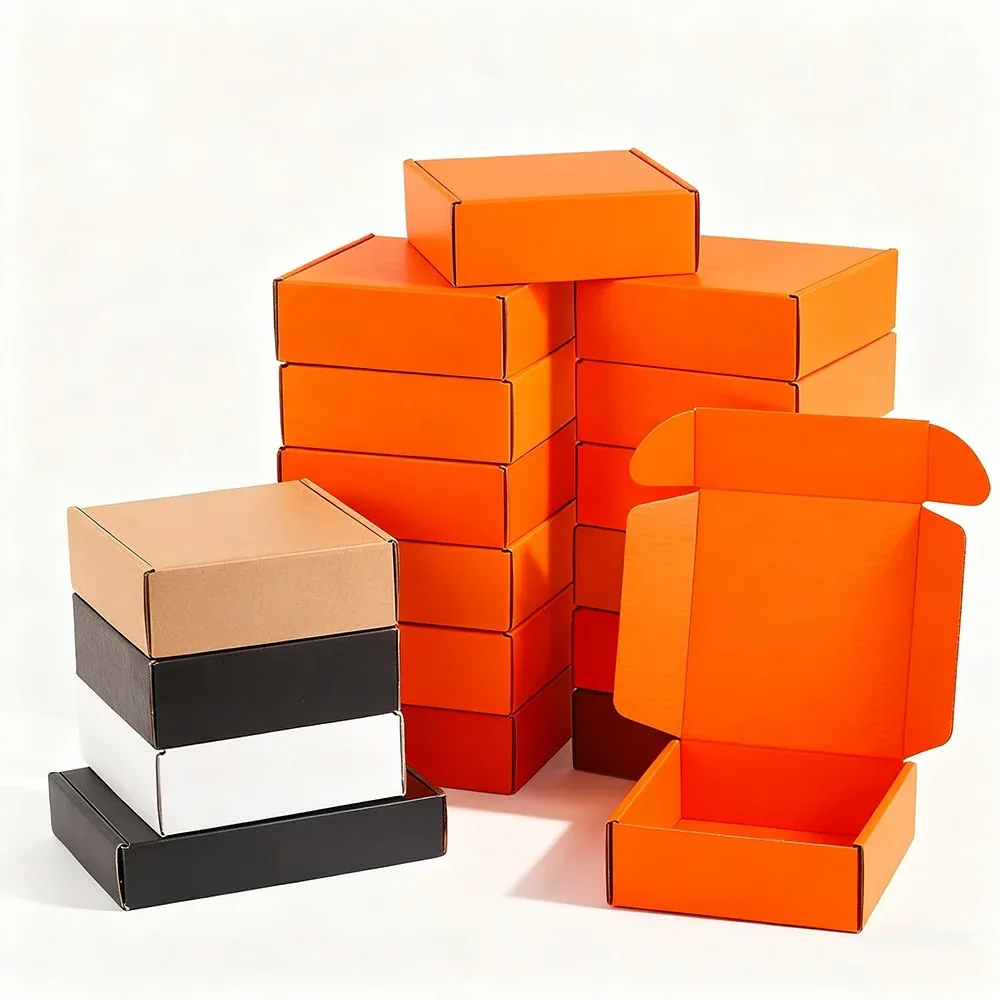 Custom Orange Clothing Mailer Boxes