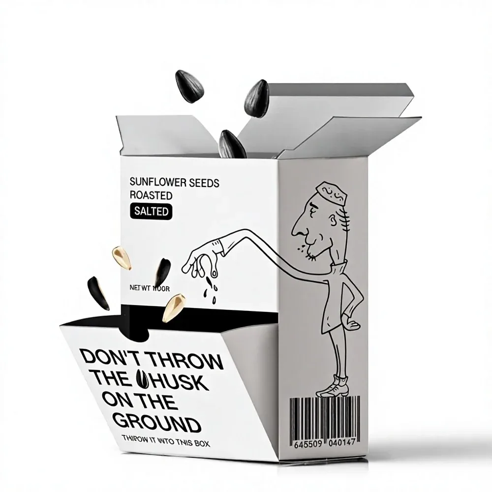 Custom Snack Carton with Waste Collection Panel