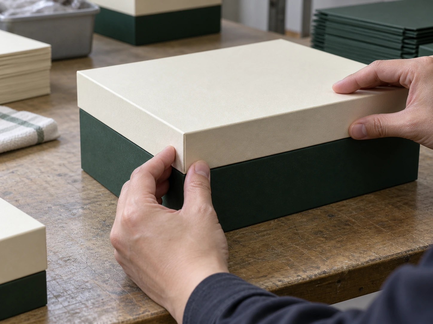 Assembly & closure — illustrative inspection scene